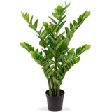 Artificial Zamioculcas Plants Tree Fake Silk Potted - 3ft