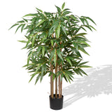 Artificial Bamboo Tree Large Fake Floor Plants Potted for Living Room - 4ft