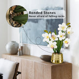 Artificial Orchids Silk Flowers Potted Arrangements for Home Decor