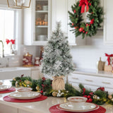 Artifical Snow Frosted Christmas Tree for Home Decor - 24“