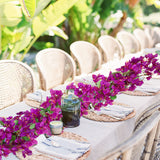 Purple Artificial Bougainvillea Flower Garland Silk Floral Vine - 6ft