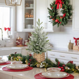 Artifical Christmas Snow Frosted Fir Tree Tabletop Decor