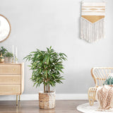 4ft Artificial Bamboo Silk Tree Large Fake Floor Plants Potted - 2pcs