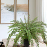 Artificial Boston Fern Potted Plant in Black Pot for Home Decor