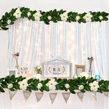 Artificial White Magnolia Flowers Garland Greenery Vine - 5FT