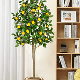 Large Artificial Lemon Tree Floor Plant Potted for Home Decor- 5ft