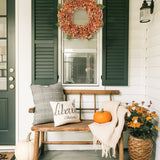 24“ Fall Artificial Brown Hydrangea Wreath for Front Door