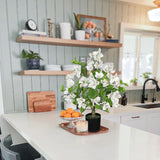 White Artificial Bougainvillea Flowers Trees Potted for Home Decor - 26.3”
