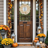 24“ Fall Artificial White Hydrangea Wreath for Front Door