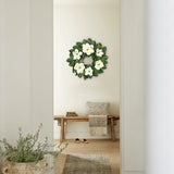 24" Artificial Pink Magnolia Wreath