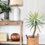 Artificial Agave Potted Fake Green Succulents Plant for Home - 17.3"