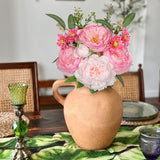 Artificial Peonies Silk Peony & Daisies Flowers Bouquet -2 Pack