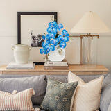 Blue Artificial Orchid Flowers Arrangement Potted with White Pot - 15.7"