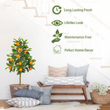 Artificial Orange Tree Fake Citrus Fruits Plant Potted for Home Decor -3ft