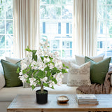 White Artificial Bougainvillea Flowers Trees Potted for Home Decor - 26.3”