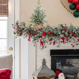 Artifical Christmas Snow Frosted Fir Tree Tabletop Decor
