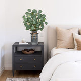 19" Artificial Eucalyptus Plant Faux Potted in Metal Vase