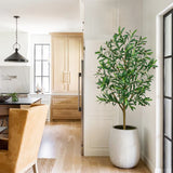 5ft Artificial Olive Tree Tall Fake Floor Potted Plants in Pot for Home Decor
