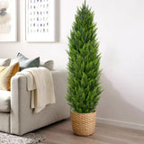 4ft Artificial Cedar Trees Fake Shrubs Cypress Trees for Outdoor Decor