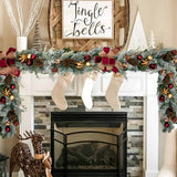 Christmas Garland Ornaments with Bows & Balls Decor