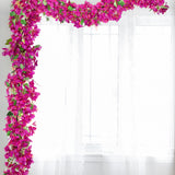 Red Artificial Bougainvillea Flower Garland Silk Floral Vine - 6ft