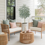 Artificial Eucalyptus Tree Faux Plant Potted in White Pot – 5FT