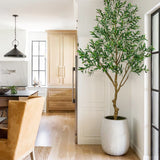 7ft Artificial Olive Tree Tall Fake Floor Potted Plants in Pot for Home Decor