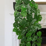 Artificial Hanging Monstera Leaves Vines Plants Fake Potted Plants with Hook