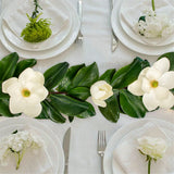 Artificial White Magnolia Flowers Garland Greenery Vine - 5FT