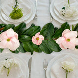 Artificial Pink Magnolia Flowers Garland Greenery Vine - 5FT