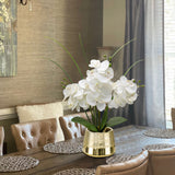 Artificial White Phalaenopsis Orchid Flower Arrangements Faux Orchid Flower