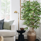 Artificial Bamboo Tree Large Fake Floor Plants Potted for Living Room - 7ft