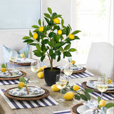 2ft Artificial Lemon Trees Fake Citrus Trees Potted Floor Plants, 2 Packs