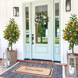 Artificial Orange Tree Fake Citrus Fruits Plant Potted for Home Decor -4ft