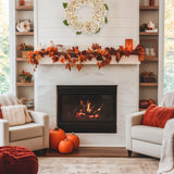 24“ Fall Artificial White Hydrangea Wreath for Front Door