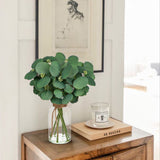 15.4" Artificial Eucalyptus with Faux Water in Glass Vase