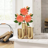 Orange Artificial Silk Dahlia Flowers with 6.1" Blooms for Home Decor