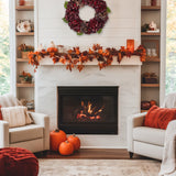 24“ Fall Artificial Wine Hydrangea Wreath  for Front Door