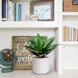 Artificial Agave Succulent Plants Potted with White Pot for Desk