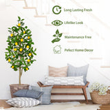 Large Artificial Lemon Tree Floor Plant Potted for Home Decor- 4ft