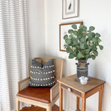 19" Artificial Eucalyptus Plant Faux Potted in Metal Vase
