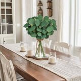 15.4" Artificial Eucalyptus with Faux Water in Glass Vase