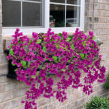 Red Artificial Bougainvillea Flowers Long Stems Branches - 33.5"