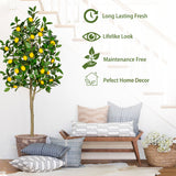 Large Artificial Lemon Tree Floor Plant Potted for Home Decor- 5ft