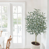 Artificial Eucalyptus Tree Faux Plant Potted in White Pot – 5FT