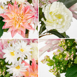 Artificial Silk Flowers Bouquet Arrangements with Dahlia & Daisy Mums