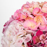 Artificial Hydrangea Flowers with Vase Latex Water for Home Decor - Pink