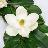 Artificial White Magnolia Flowers Garland Greenery Vine - 5FT