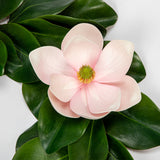 Artificial Pink Magnolia Flowers Garland Greenery Vine - 5FT