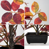 Artificial Fall Small Eucalyptus Tree with Realistic Yellow Orange Leaves